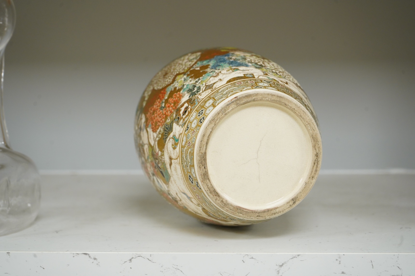 A Japanese Satsuma vase, Meiji period (1868-1912), 24.5cm